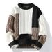 Men's Casual Knit Sweater Semi-Turtle Neck Loose Fit Pullover Soft Breathable Winter Warm Comfortable Fashionable_viptrois.com