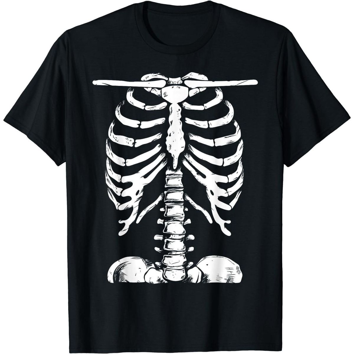 Camiseta Esqueleto, Regalos Jaula Torácica Disfraz Halloween, Camiseta De Algodón Universal Y Mujeres, Ropa Casual Para_viptrois.com