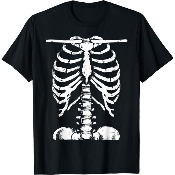 Camiseta Esqueleto, Regalos Jaula Torácica Disfraz Halloween, Camiseta De Algodón Universal Y Mujeres, Ropa Casual Para_viptrois.com