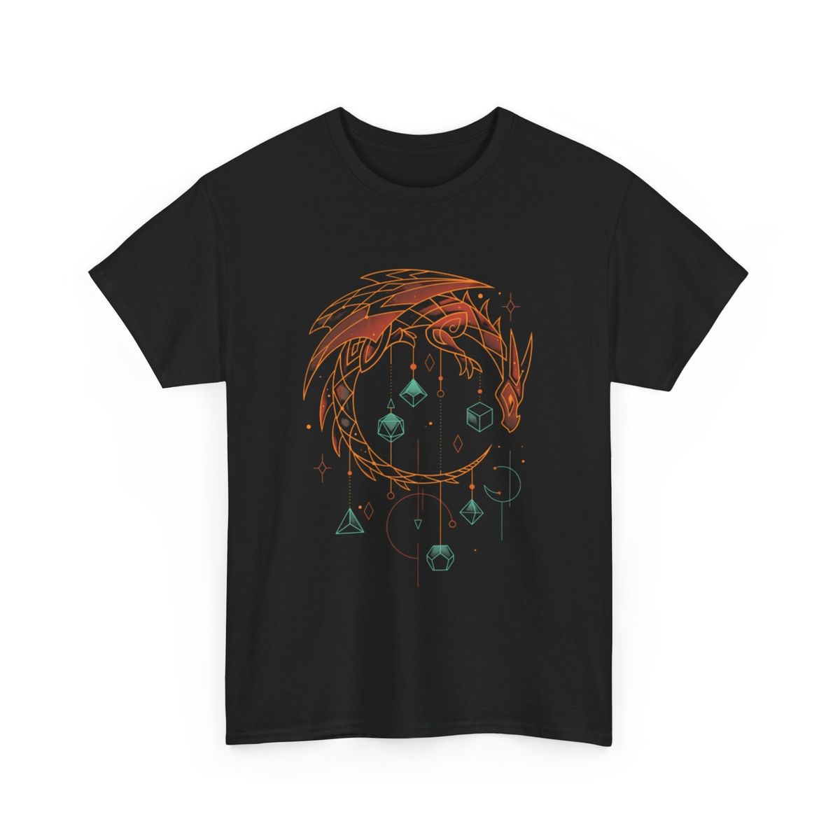 Tiny Dragon Dice T Shirt Mens Womens Tees Top | RPG Dice Shirt | Draconic Dice Keeper Shirt_viptrois.com