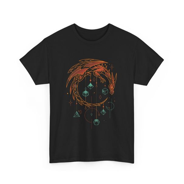 Tiny Dragon Dice T Shirt Mens Womens Tees Top | RPG Dice Shirt | Draconic Dice Keeper Shirt_viptrois.com