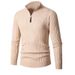 Loom 2023 Autumn Winter New European And American Long Sleeve Vertical Striped Half Turtleneck Zipper Base Knit Men's Sweater_viptrois.com