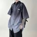 Summer New Tie Dye Gradient Fashion Brand Short sleeved for Men with High Grade Feeling, Loose, Pippy, Handsome, Trendy,_viptrois.com