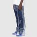 Men's Clothing Men's Denim Overalls Fashion Ins Overalls Hot Style Elastic Patch Denim Layered Flared Pants_viptrois.com