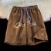2025 Summer Loose And Casual Five-inch Shorts For Men, Hong Kong Style, Ins Fashion Brand, Straight-cut Basketball Sports Pants_viptrois.com