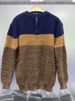 Men's Color Block V-Neck Knit Sweater Long Sleeve Casual Pullover Slim Fit Comfortable Acrylic Blend For Autumn Winter_viptrois.com