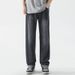 Men's Vintage Washed Wide-Leg Jeans – Relaxed Fit Retro Denim Pants (Multiple Colors, S-3XL)_viptrois.com