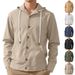 2026 Spring/Summer Men's Solid Color Linen Long-Sleeved Hooded Pullover Buttoned Casual Shirt With Drawstrings_viptrois.com
