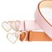 New Korean version peach heart double for women's versatile decoration, love button jeans, belt manufacturer direct_viptrois.com
