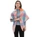 Unisex Plaid neckline autumn-winter loop yarn triangle shawl scarf_viptrois.com