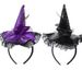 Unisex Halloween witch headband costume party funny party lace sequined hat_viptrois.com