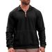 The 2025 European And American Hit Autumn And Winter Men's Suede Sweatshirt With Checkered Jacquard Zipper Opening Embroidery And Thickened Design_viptrois.com