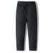 Men's Insulated Down Pants – Thickened Winter Snow Pants For Skiing, Hiking & Outdoor Adventures (L-8XL, Black, Water-Resistant & Windproof)_viptrois.com