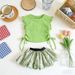 Girls' T-shirt Skirt Set Baby Casual Sweet Fresh Floral Bloom Mini Dress Children's Clothing Ensemble_viptrois.com