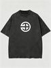 Vintage Minimalist Geometric Symbol Graphic 230G Washed Cotton Oversized T-Shirt Men's Casual Luxury Short Sleeve Summer Tee_viptrois.com