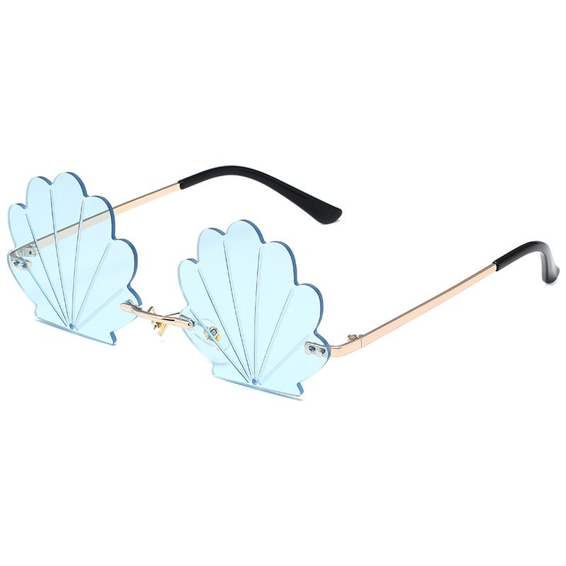Flower Frameless Sunglasses - European & American Style (Shell Pattern, Catwalk & Street Fashion Trend Glasses)_viptrois.com