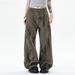 Wasteland Style Tie-Dye Vintage Dirty Jeans For Men, Trendy Brand With Wrinkled Design, Spray Paint Loose Wide-Leg_viptrois.com