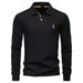 2025 Autumn Men's Solid Color Long Sleeved Polo Shirt Lapel Casual Tops Lapel Versatile High Quality Polo Men_viptrois.com