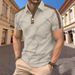 American European New Fashion 2025 Summer Men's Casual Trendy Turn-down Collar Short Sleeve Dot T-shirts Male Polo Shirts Tops_viptrois.com