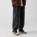 Men's Clothing Workwear Three Dimensional Pocket Design Jeans For Men Spring New Split Stitching Pleated Washed Japanese Straight Trousers_viptrois.com
