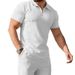 Men's Knitted Short Sleeve Polo & Shorts Set - Summer Sports Casual Outfit With Lapel Collar (2-Piece)_viptrois.com