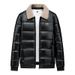 Men's Clothing Men's Leather Jackets And Cotton Clothes 2021 New Style Fur Collar Trendy Korean Style Men's Winter Coat Thickened Cotton Coat_viptrois.com