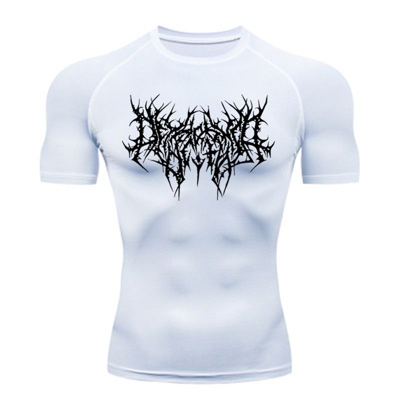 Men's Clothing Sports T Shirt Running Base Clothes Gym Training Quick Drying Clothes Men's Breathable Perspiration Elastic Tights_viptrois.com