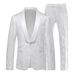 Men's Clothing New Men's Suit Two Piece Suit Korean Style Youth Trend Fashion Casual Jacquard Suit Men's Dress_viptrois.com