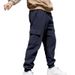 "Men's Heavyweight Jacquard Casual Pants - Loose Fit Work Trousers For Fall/Winter Commuting & Outdoor Activities"_viptrois.com