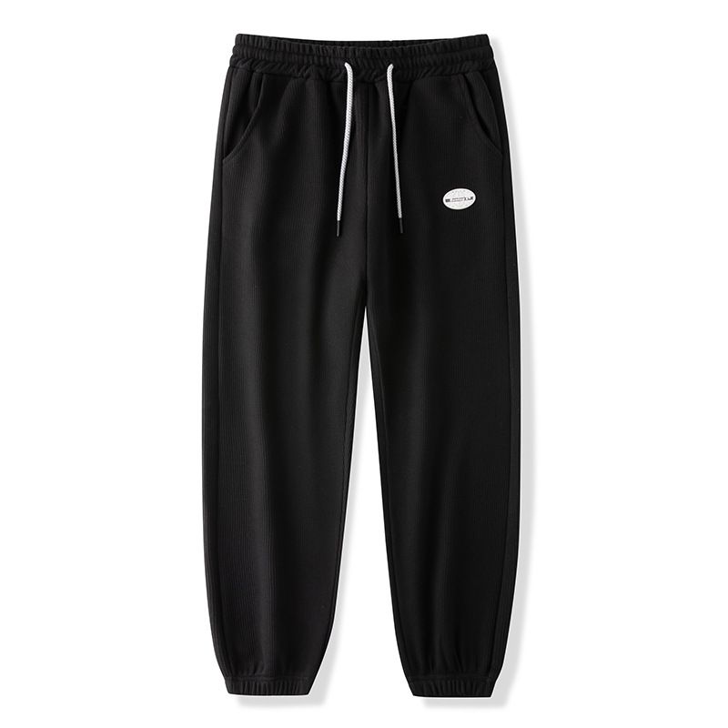 Men's Clothing Waffle Pants Men's Spring Fashion All Match Trendy Sports Pants Loose Fitting Trendy Casual Pants_viptrois.com