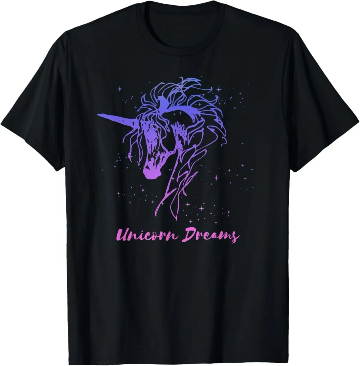 UNICORN DREAMS Unicorn Lover Vintage Fantasy Art Graphic T-Shirt Mens Womens Tees Top_viptrois.com