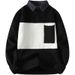 Wasuup Two-Piece For Men Winter Fleece Lined Thickened Trendy Brand Collar Knitted Base Shirt Sweater Jacket_viptrois.com