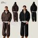 ETAI Men's Clothing 360G Autumn And Winter New Products Loose Men's Short Version Trendy Brand Hooded Sweater Thickened Suit Casual Single Wear_viptrois.com