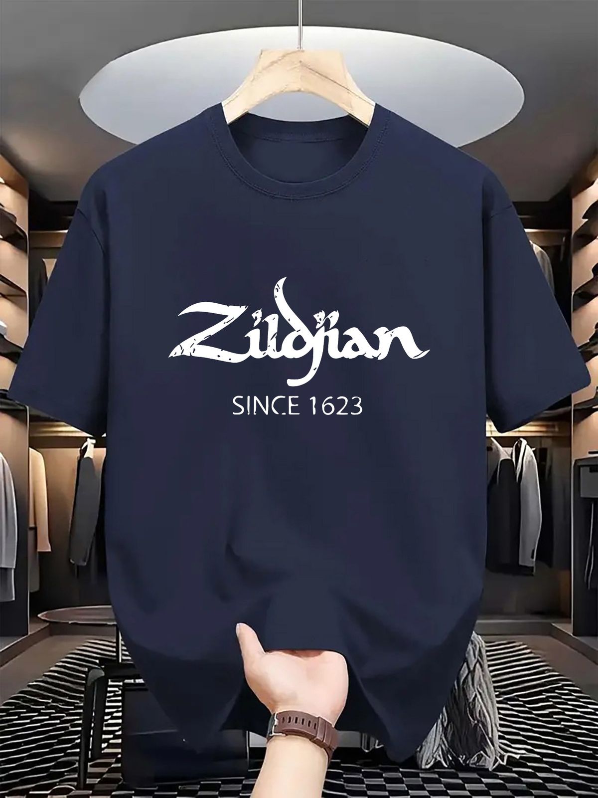 Men's Premium Comfort T-Shirt - Breathable Polyester, Relaxed Fit Streetwear (White/Navy/Black/Red/Khaki, S-XXL)_viptrois.com