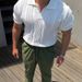 Men's Clothing Mercerized Cotton Ice Silk Polo Shirt Breathable Hollow Short Sleeved Sweatshirt Lapel Mesh Tight Sleeve Knitted T Shirt_viptrois.com