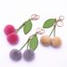 Bag Charm Fruit Keychain Car Cute Cherry Bag Keychain Fur Ball Plush Doll Cartoon Pendant Creative Accessories_viptrois.com