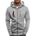 Men's Oversized Zip-Up Hoodie – Warm & Stylish Winter Cardigan With Arm Zipper Detail (Black/Gray/Navy, S-XXXL)_viptrois.com