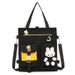Children's Tutoring Bag Primary And Secondary School Students Portable Single Shoulder Art Bag Crossbody Backpack Contrast Color Cartoon Learning Bag_viptrois.com