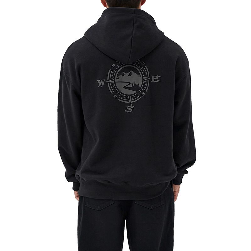 Autumn 300g Terry Sweatshirt Men's Casual Sports Hoodie Compass Korean Style Trendy Niche Pullover_viptrois.com