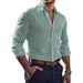 Men's 3d Print Stripe Long Sleeve Shirt, Fashion Casual Stretch Button Down Shirt For Daily Wear Breathable Lightweight Material_viptrois.com