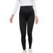 Family matching black color matching maternity trousers high waist hip lift elastic nine-point leggings adjustable maternity wear_viptrois.com