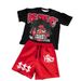 25 Years Of New Men's Summer American Street T-shirt Short Sleeves And Shorts Set Cartoon Angry Child Print_viptrois.com