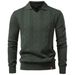 Men's Jacquard Sweater Men's Pullover V-Neck Knitted Sweater Men's_viptrois.com