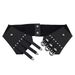 Punk Versatile Women's Rivet Elastic Waistband Decorative Waist Cincher Wide Belt For Dresses_viptrois.com