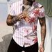 Men's Clothing 2025 Summer New Leisure Sports Versatile High Quality Printed Striped Short Sleeve Shirt_viptrois.com