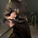 MYQ Half Turtleneck Pullover Men Winter Warm Base Shirt Korean Style Trendy Simple Casual Knitted Sweater_viptrois.com