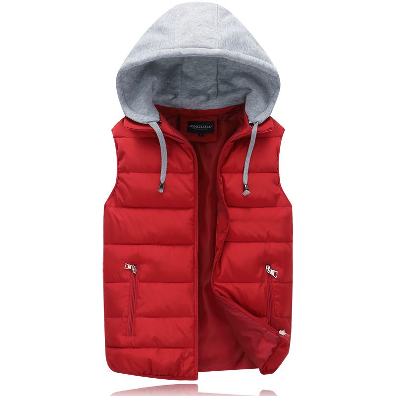 Men's Thickened Cotton Vest Autumn Winter Jacket Version For Couples Women's Down Cotton Vest Shirt_viptrois.com
