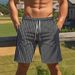 Men's Clothing Summer Swimming Trunks Loose Vertical Stripes Design Shorts Quick Drying 3D Printed Beach Pants_viptrois.com