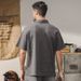 Men's Clothing Retro Heavy Short Sleeved Shirt Trendy Loose Lapel T Shirt_viptrois.com