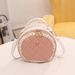Embroidered Quilted Round Bag - Fashion Small Crossbody Purse For Women Unique Design Circle Handbag_viptrois.com